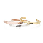 Cancer Zodiac Engraved Cuff Bracelet La Vie Bien Cancer Zodiac Engraved Cuff Bracelet