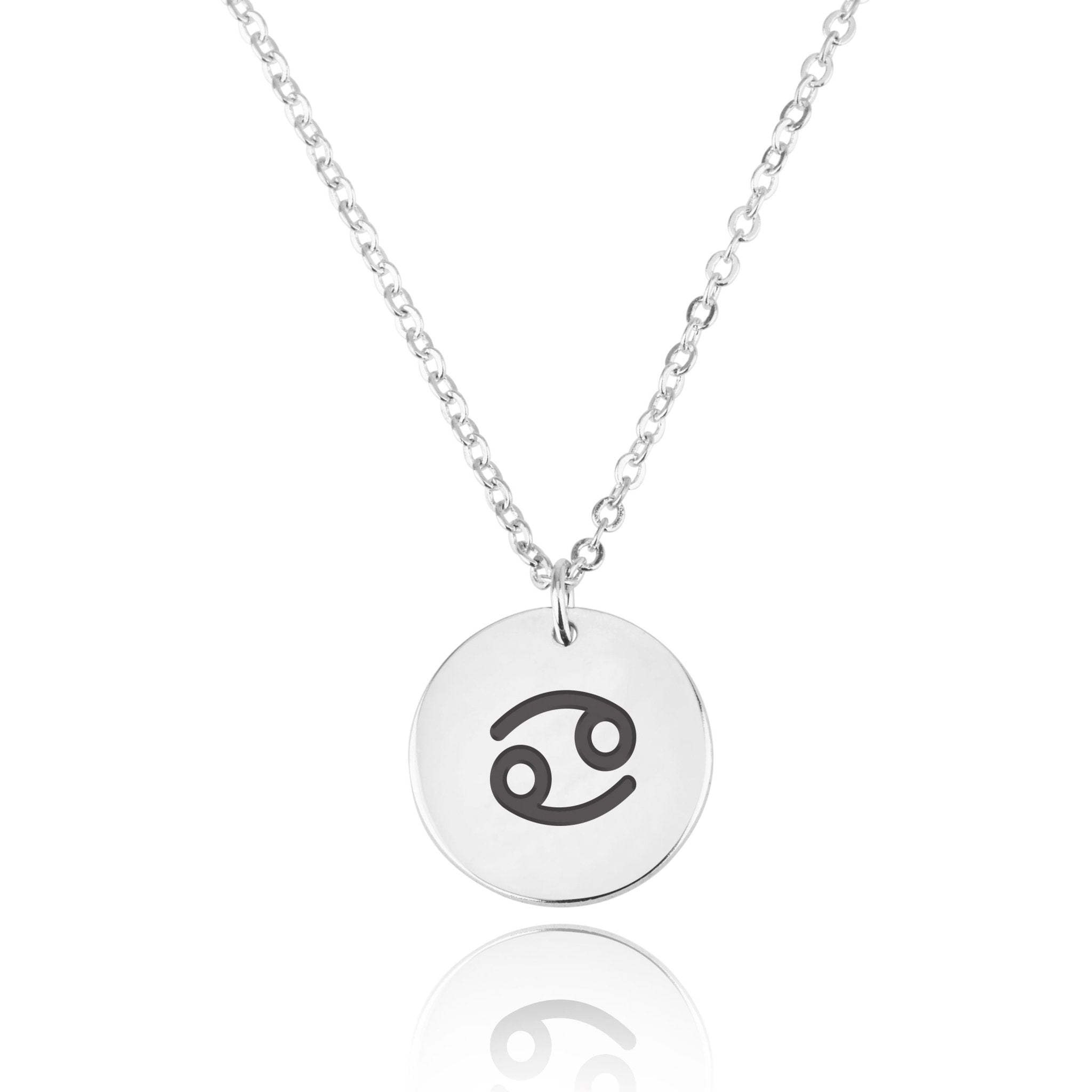 Cancer Zodiac Sign Disk Necklace La Vie Bien Cancer Zodiac Sign Disk Necklace