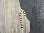 Candy Cane Earrings, Wood Dangle Earrings