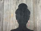 Candy Cane Earrings, Wood Dangle Earrings