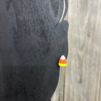 Candy Corn Earrings - Wood Stud Earrings