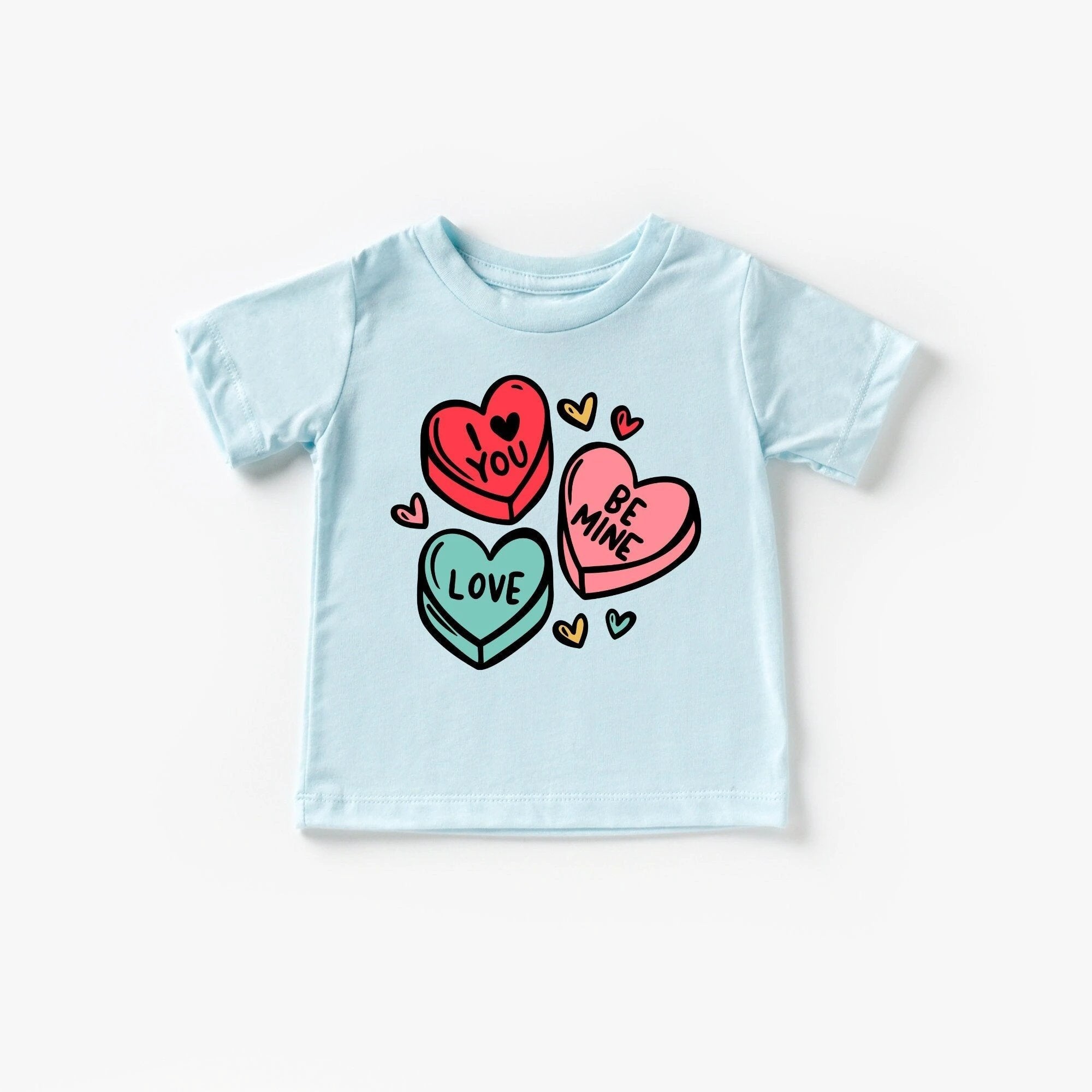 Candy Hearts toddler and youth tee shirt, Valentine's Day collection by Benny and Ray Apparel
