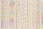 Candy Pastel Hand - stitched Cotton Kantha Bedcover