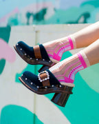 Candy Stripe Ruffle Crew Sock by Sock Candy