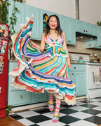 Candy Stripe Ruffle Crew Sock by Sock Candy