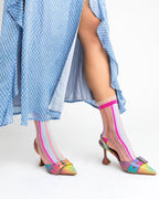 Candy Stripe Ruffle Crew Sock by Sock Candy