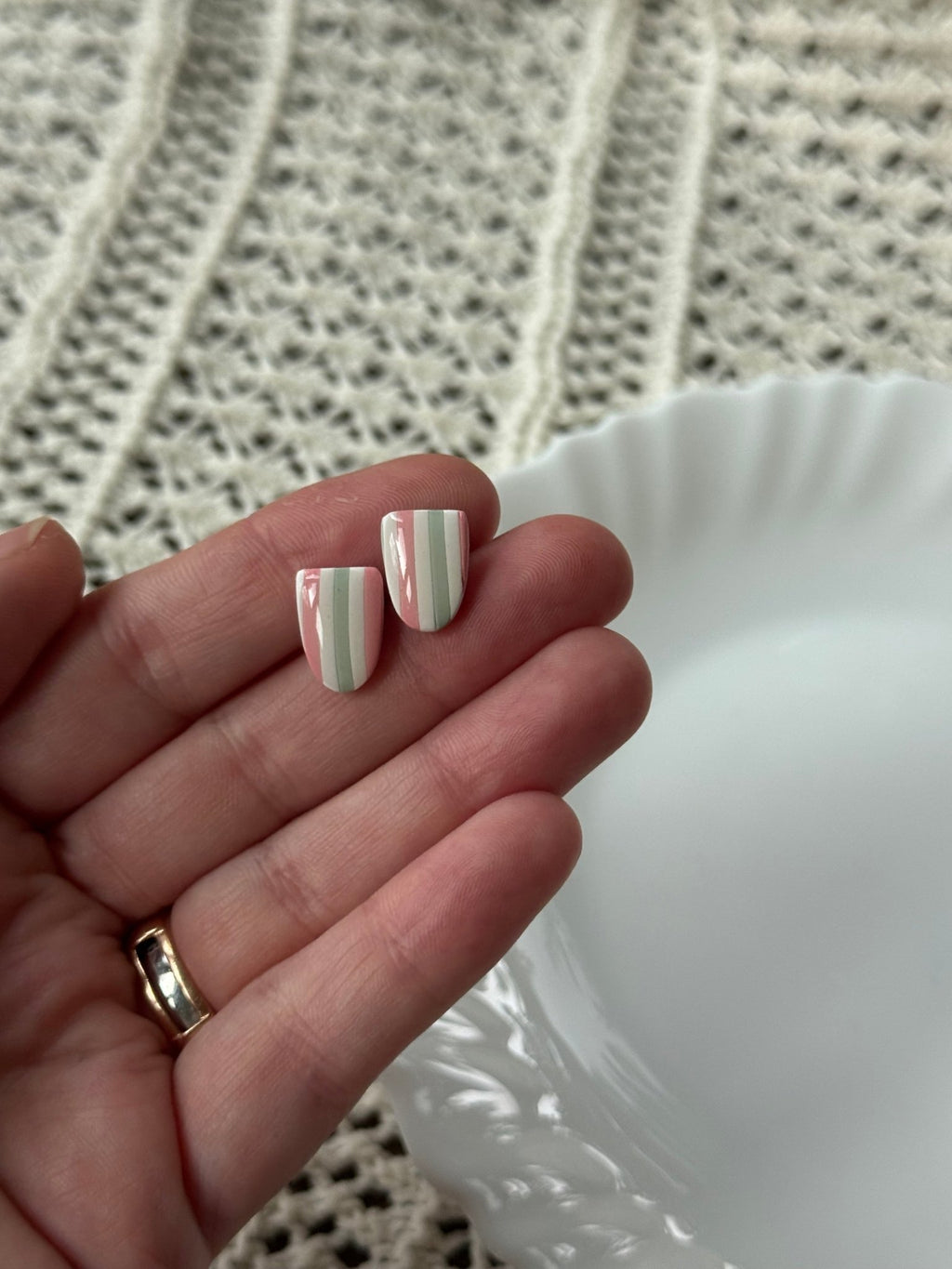 Candy Stripe Studs La Vie Bien Candy Stripe Studs