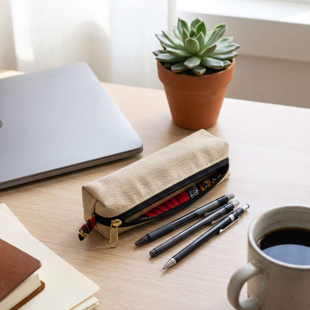 Canvas Pencil Pouch, Zipper Pencil Bag Case Pouches La Vie Bien Canvas Pencil Pouch, Zipper Pencil Bag Case