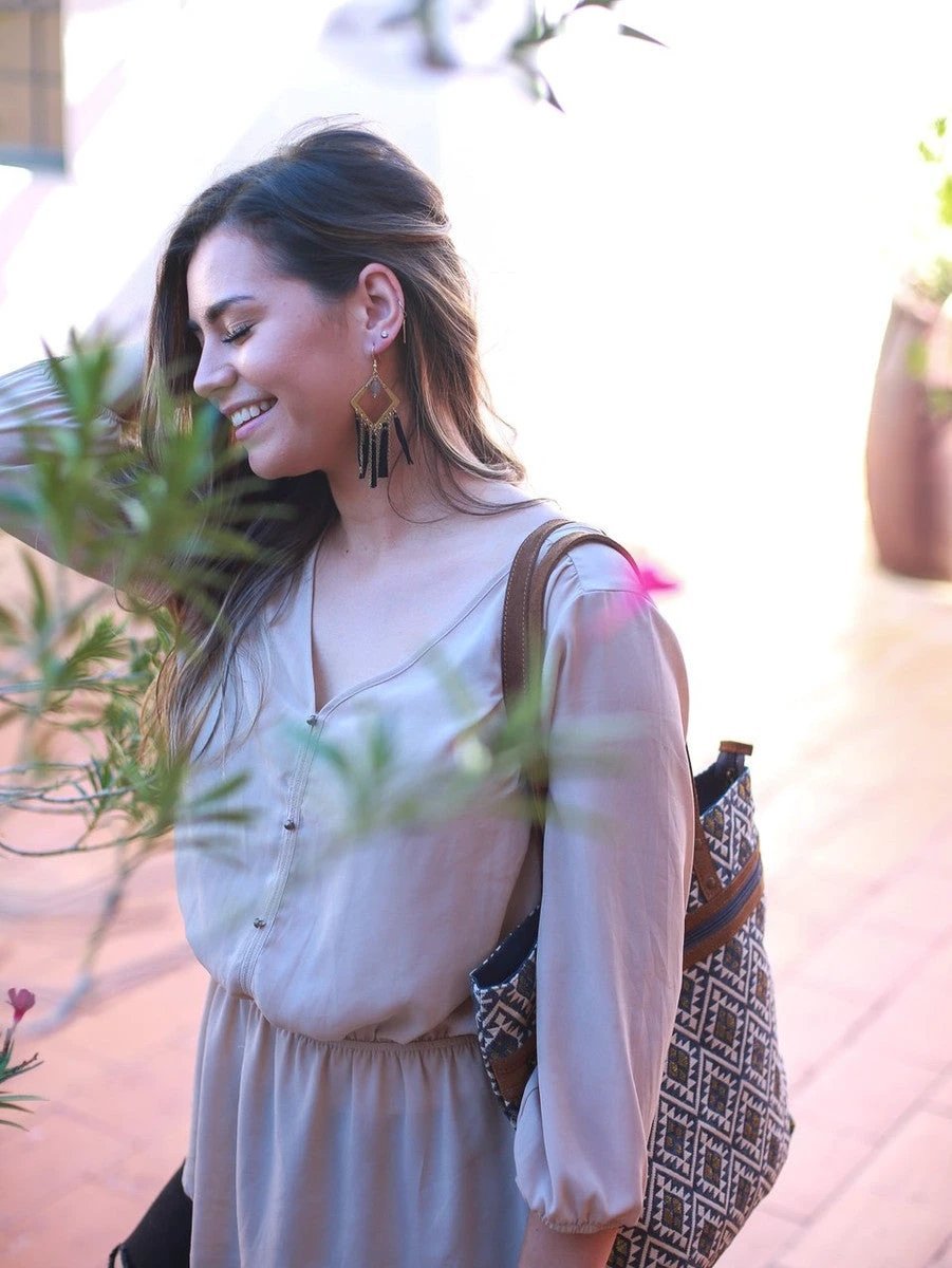 Cape Fringe Earrings by Fair Anita