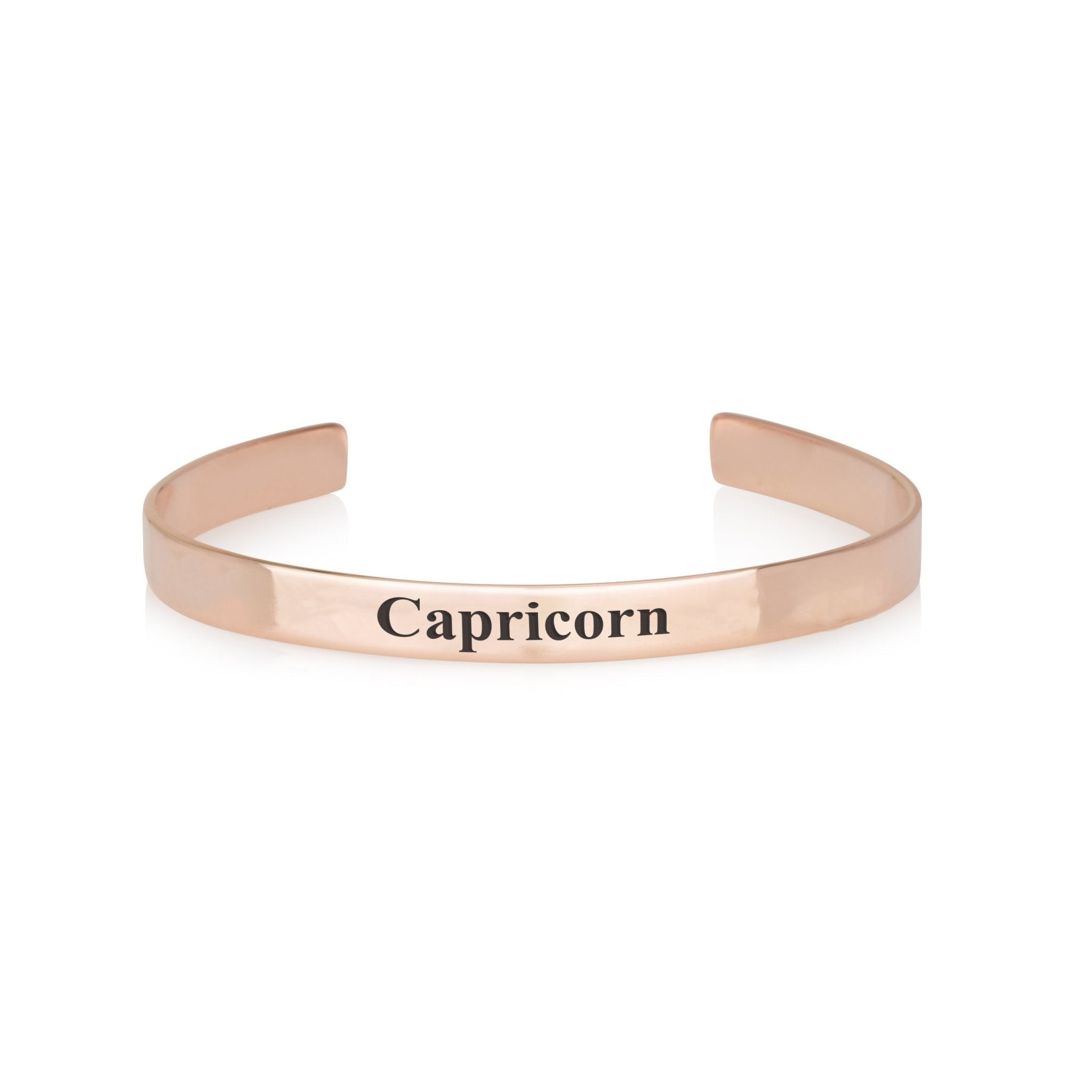 Capricorn Engraved Cuff Bracelet La Vie Bien Capricorn Engraved Cuff Bracelet