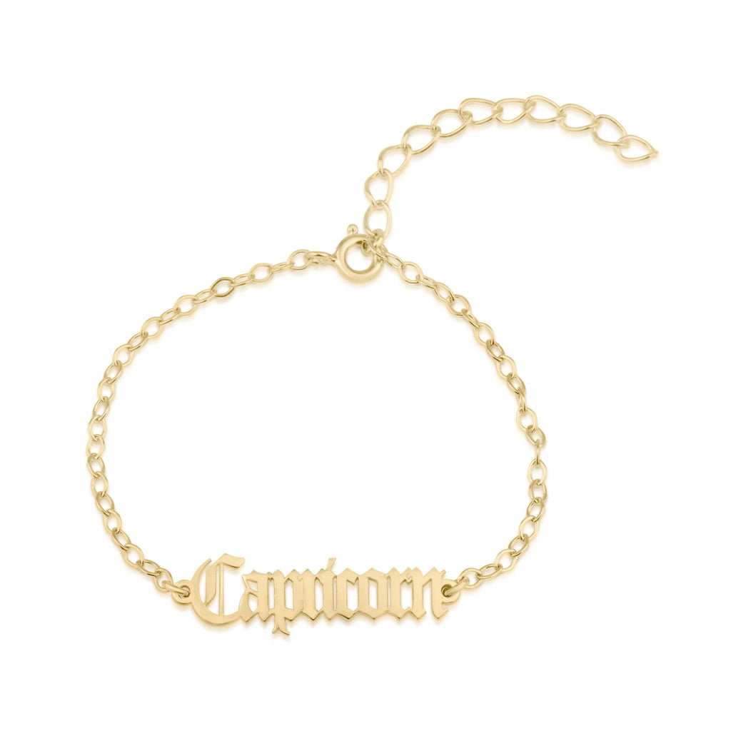 Capricorn Script Bracelet La Vie Bien Capricorn Script Bracelet