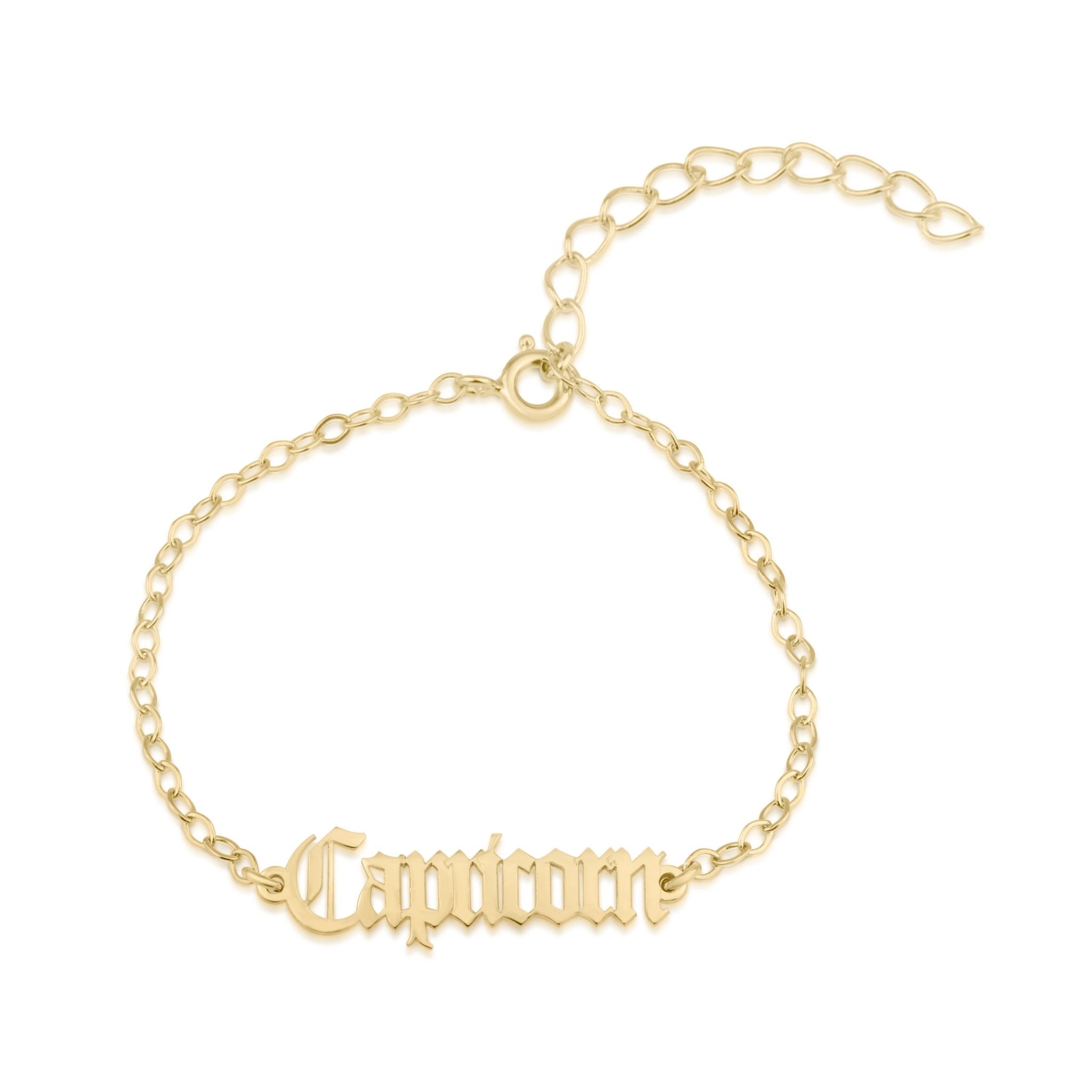 Capricorn Script Bracelet La Vie Bien Capricorn Script Bracelet