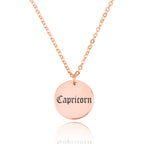 Capricorn Script Disk Necklace La Vie Bien Capricorn Script Disk Necklace