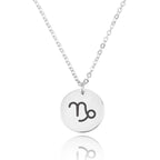 Capricorn Zodiac Sign Disk Necklace La Vie Bien Capricorn Zodiac Sign Disk Necklace
