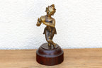 Captivating Indian Bronze Krishna on a Custom Stand Accents La Vie Bien Captivating Indian Bronze Krishna on a Custom Stand