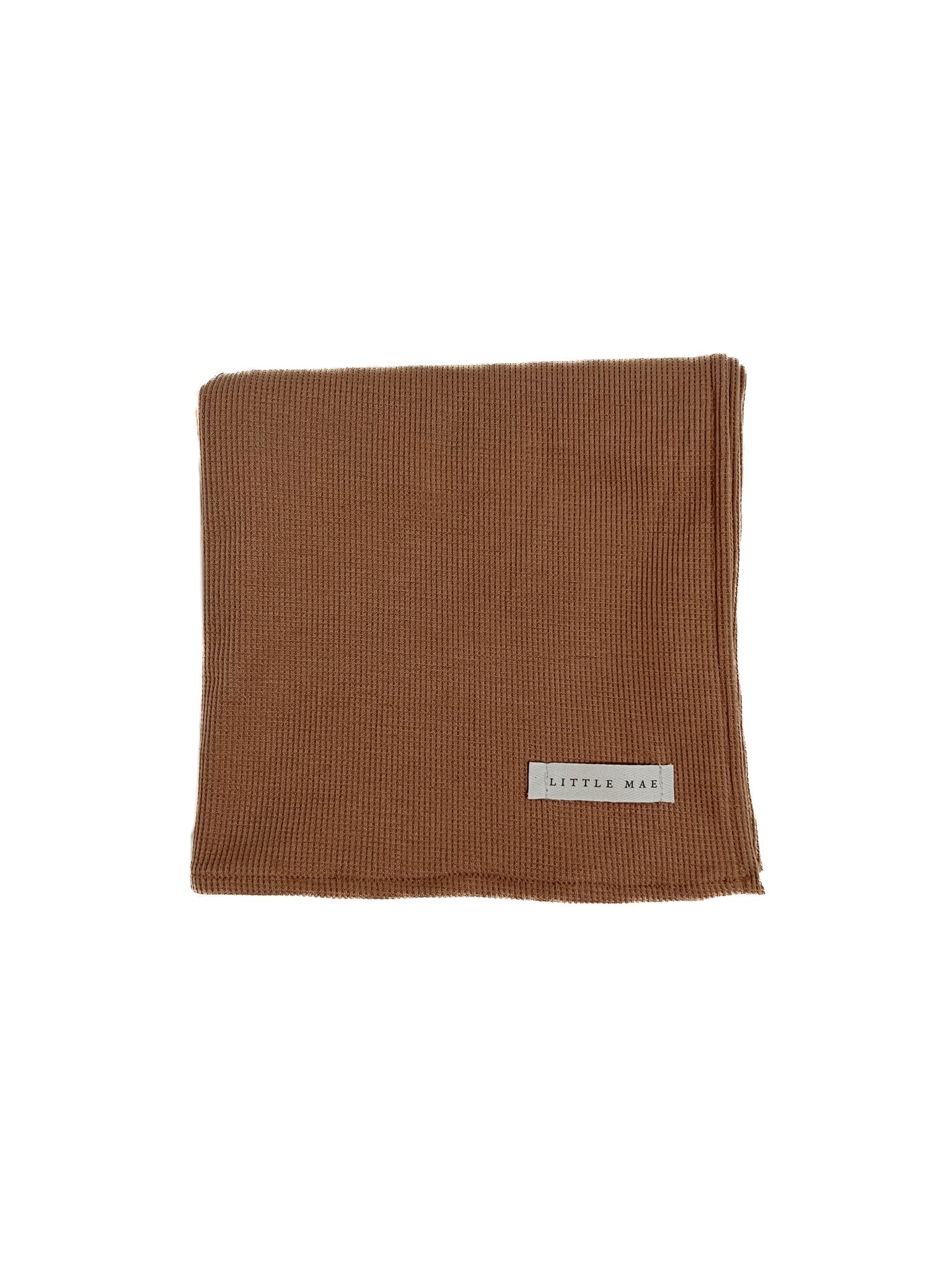 Caramel Waffle Knit Blanket La Vie Bien Caramel Waffle Knit Blanket