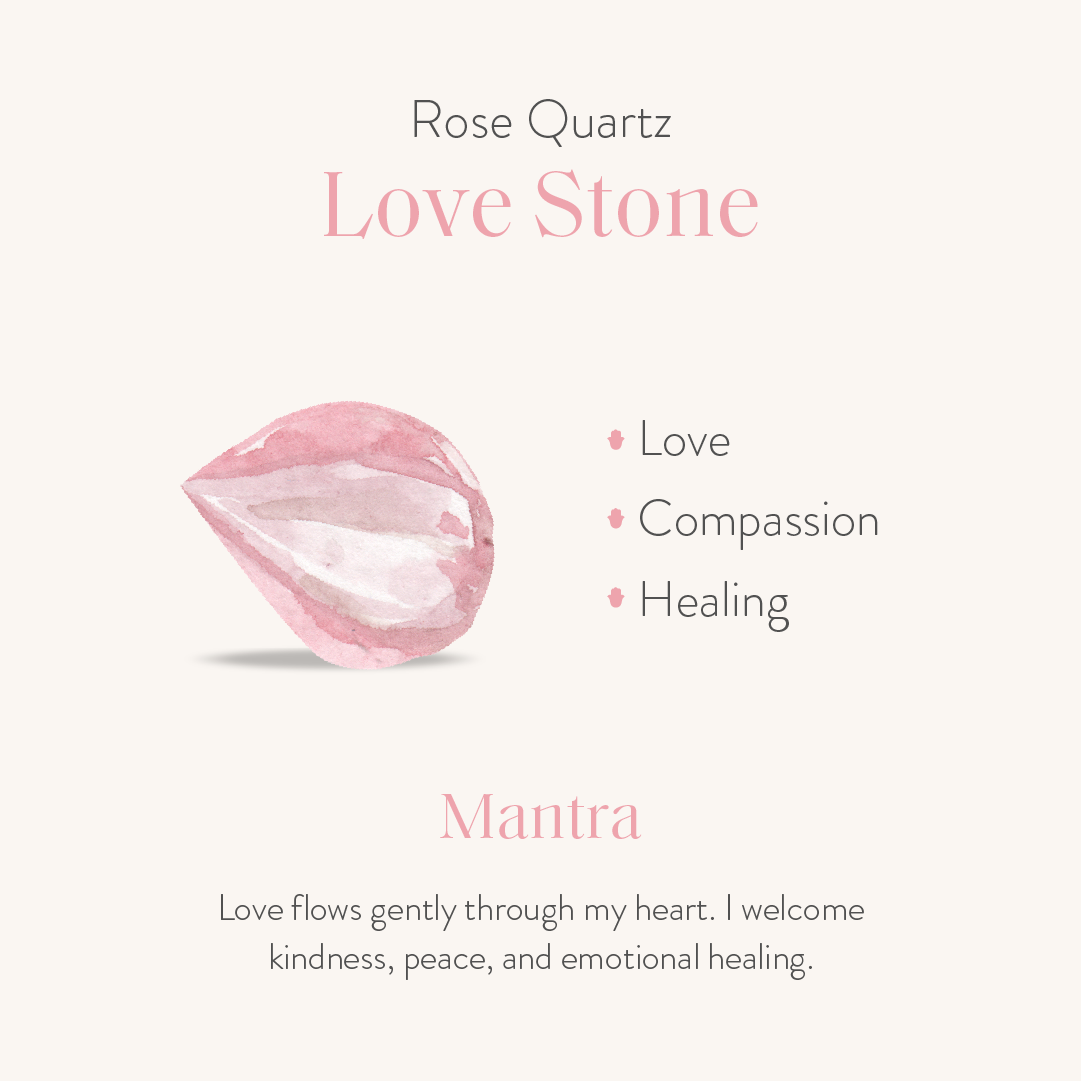 Spiritual Love - Rose Quartz Hematite Heart Charm Bracelet