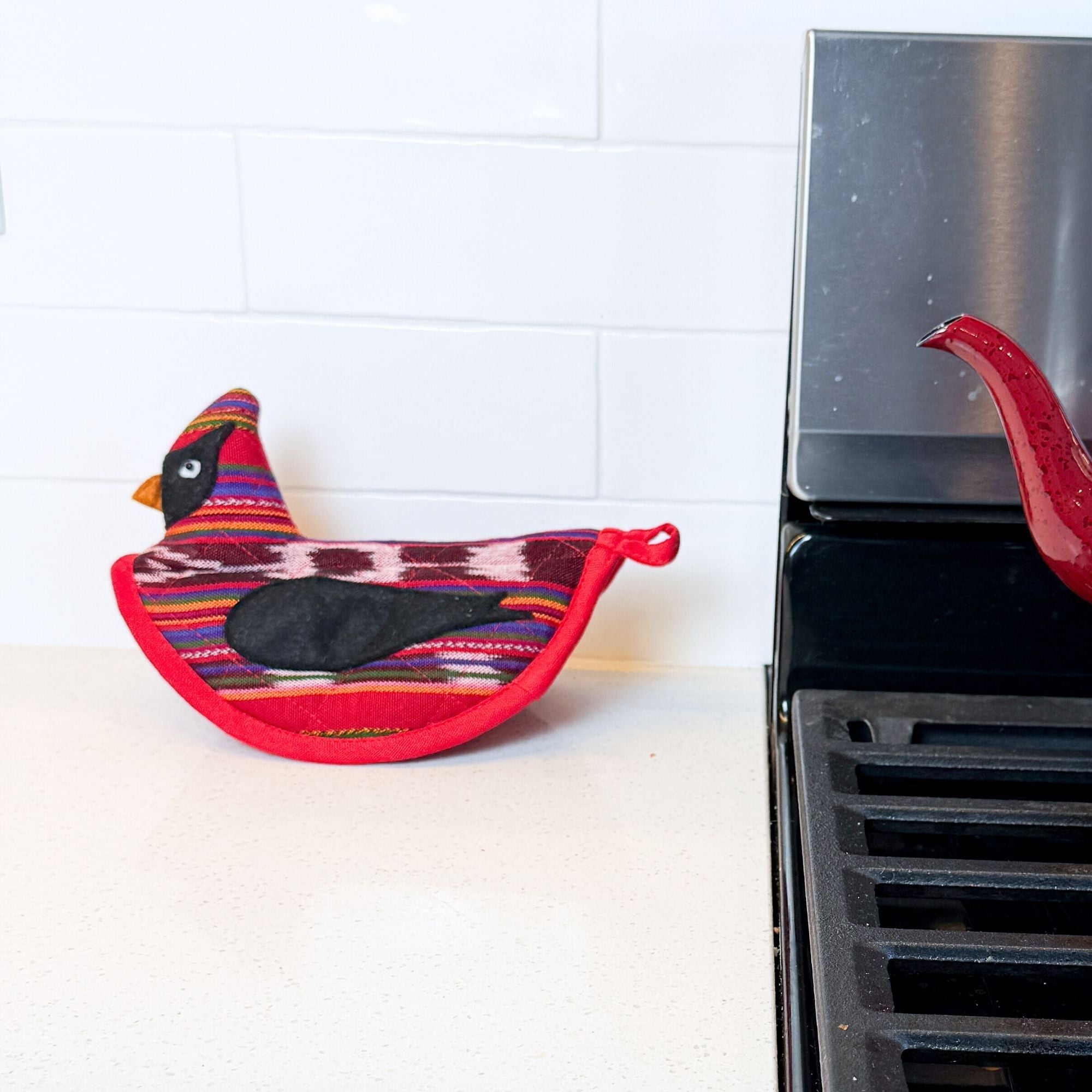 Cardinal Pot Holder Kitchen - Linens La Vie Bien Cardinal Pot Holder