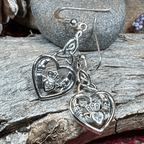 Careena Irish Claddagh Earrings in Sterling Silver Dangle Earrings La Vie Bien Careena Irish Claddagh Earrings in Sterling Silver