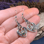 Careena Irish Claddagh Earrings in Sterling Silver Dangle Earrings La Vie Bien Careena Irish Claddagh Earrings in Sterling Silver