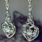 Careena Irish Claddagh Earrings in Sterling Silver Dangle Earrings La Vie Bien Careena Irish Claddagh Earrings in Sterling Silver