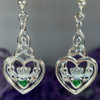 Careena Irish Claddagh Earrings in Sterling Silver Dangle Earrings La Vie Bien Careena Irish Claddagh Earrings in Sterling Silver