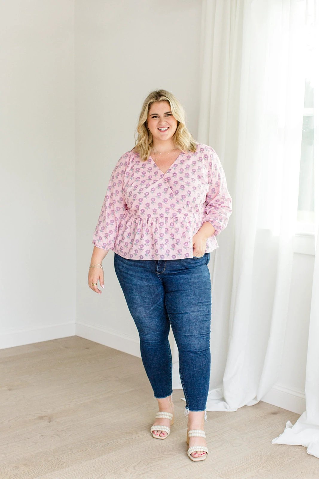 The Frances Top in Blush Haze by Carla Kiley Collection