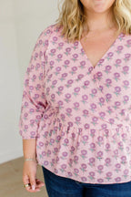 The Frances Top in Blush Haze by Carla Kiley Collection