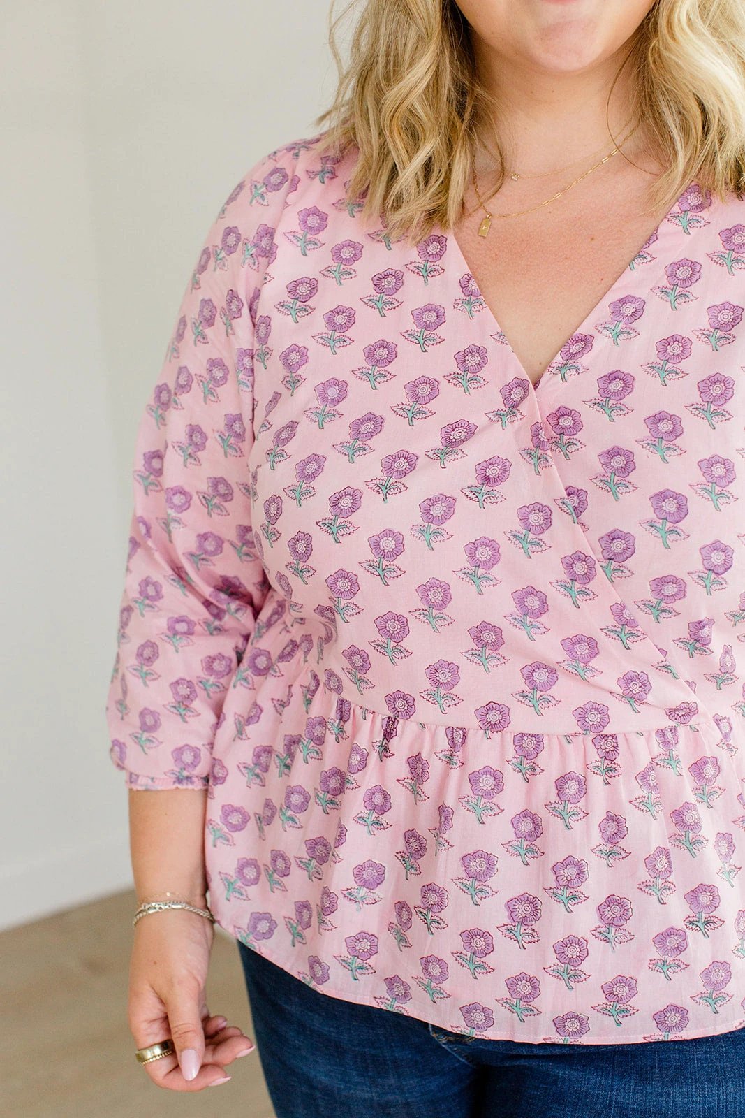 The Frances Top in Blush Haze by Carla Kiley Collection