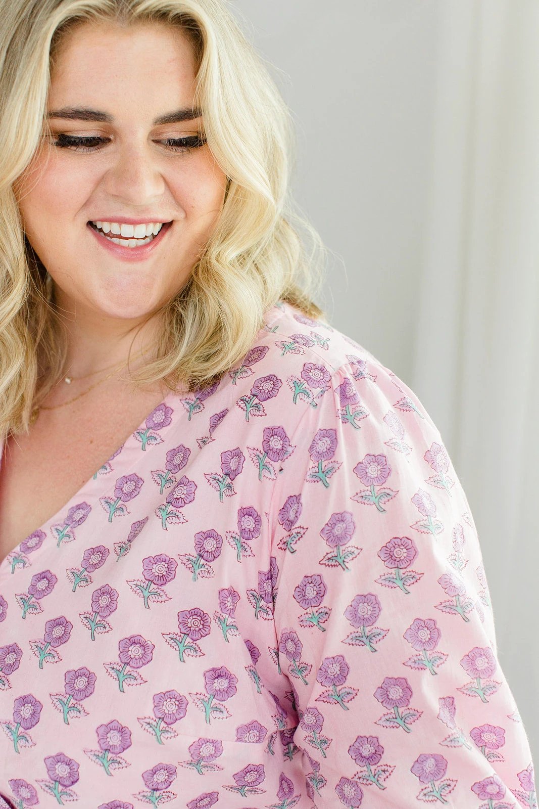 The Frances Top in Blush Haze by Carla Kiley Collection