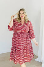 The Francesca Midi Dress in Spiced Merlot by Carla Kiley Collection