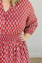 The Francesca Midi Dress in Spiced Merlot by Carla Kiley Collection