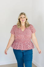 The Judy Top in Crimson Grove by Carla Kiley Collection