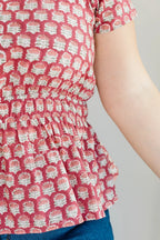 The Judy Top in Crimson Grove by Carla Kiley Collection