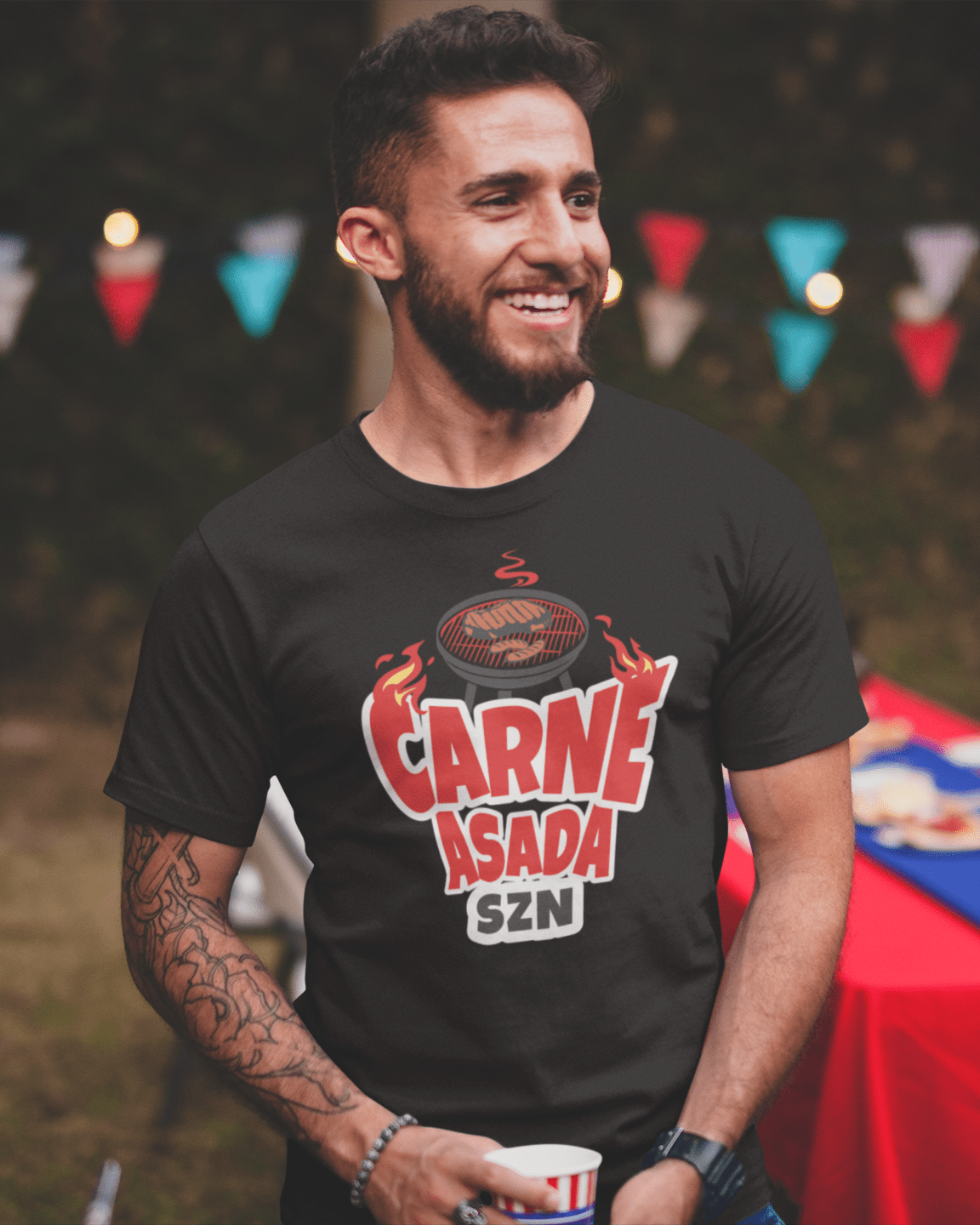 CARNE ASADA SZN T-shirt | BBQ Season July 4th USA Viva Mexico American | Latino Pride Funny Viral Tees T-Shirt La Vie Bien CARNE ASADA SZN T-shirt | BBQ Season July 4th USA Viva Mexico American | Latino Pride Funny Viral Tees