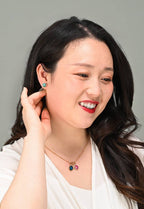 Caroline Emperor Stone Stud & Fringe Earrings by Ethical Trade Co
