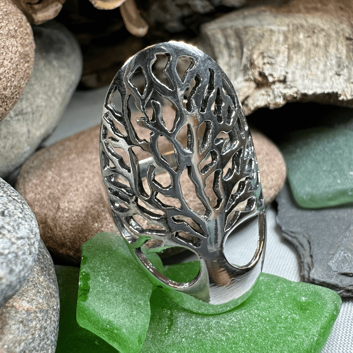 Caroline Tree of Life Ring in Sterling Silver Ring La Vie Bien Caroline Tree of Life Ring in Sterling Silver