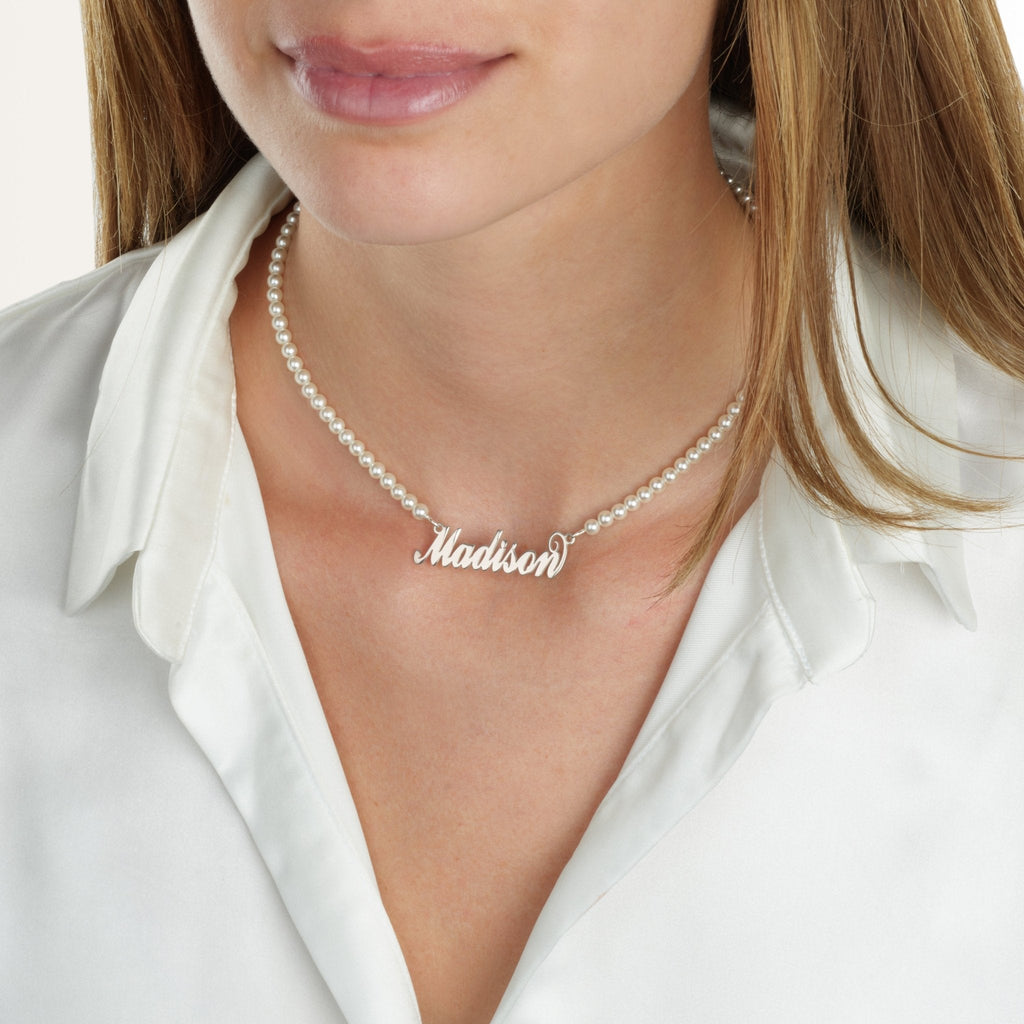 Carrie Full Pearls Name Necklace La Vie Bien Carrie Full Pearls Name Necklace