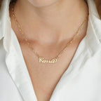 Carrie Paperclip Name Necklace La Vie Bien Carrie Paperclip Name Necklace