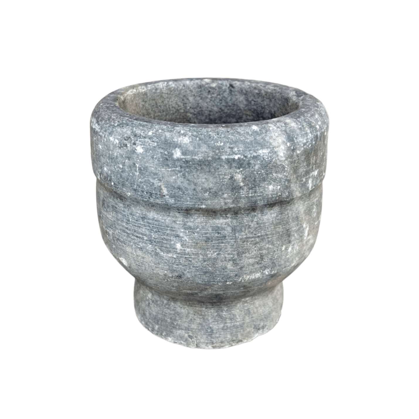 Carved Stone Pedestal Bowl