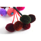 Cascade Pom Pom Keychain | Handmade Zipper Pull with Beads and Bells | Thailand Zipper Pulls La Vie Bien Cascade Pom Pom Keychain | Handmade Zipper Pull with Beads and Bells | Thailand