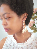 Cascading Leaf Statement Earrings by Ash & Rose