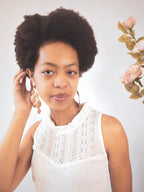 Cascading Leaf Statement Earrings by Ash & Rose