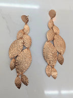 Cascading Leaf Statement Earrings by Ash & Rose