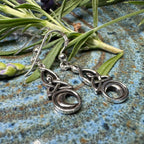 Cassiopeia Celtic Moon Earrings in Sterling Silver Dangle Earrings La Vie Bien Cassiopeia Celtic Moon Earrings in Sterling Silver