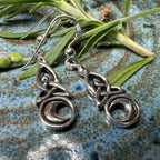 Cassiopeia Celtic Moon Earrings in Sterling Silver Dangle Earrings La Vie Bien Cassiopeia Celtic Moon Earrings in Sterling Silver