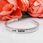 CAT BABE Stacking Cuff Bracelet Stamped Cuffs La Vie Bien CAT BABE Stacking Cuff Bracelet