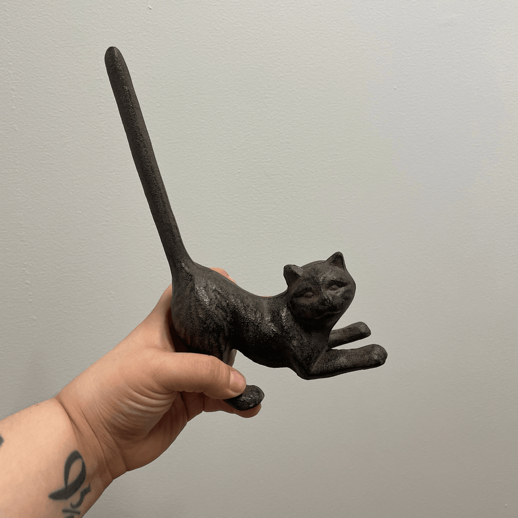 Cat Butt Cast Iron Tissue Holder | 9.5" Tall | Real Cast Iron, Virtually Indestructible by The Bullish Store