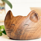 Cat Salt Bowl Kitchen - Wood La Vie Bien Cat Salt Bowl