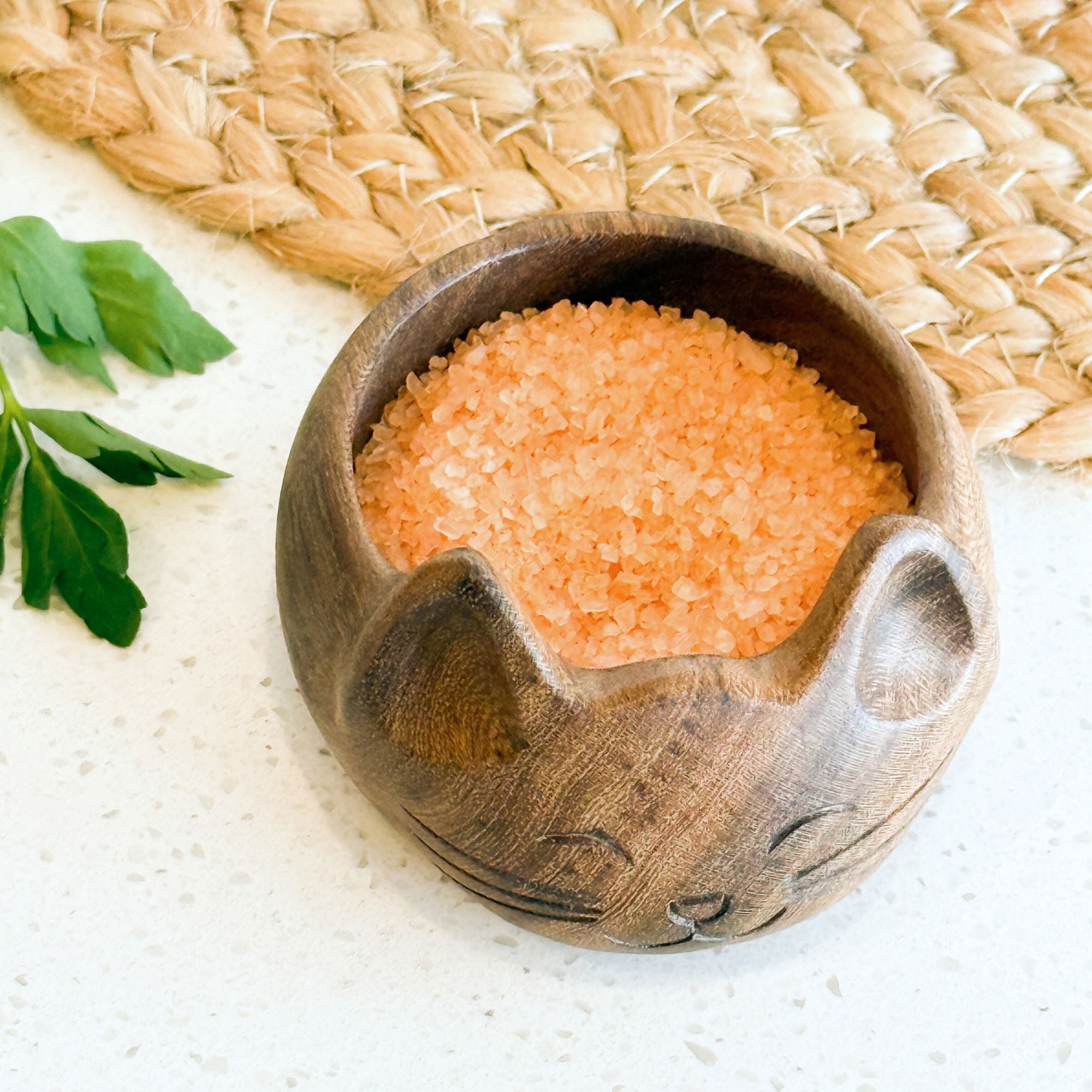 Cat Salt Bowl Kitchen - Wood La Vie Bien Cat Salt Bowl